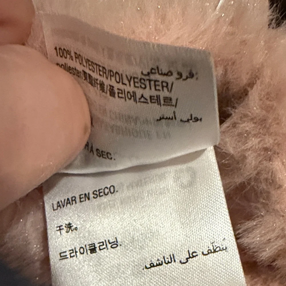 INC Pink Faux Fur Mini Hand Muffler